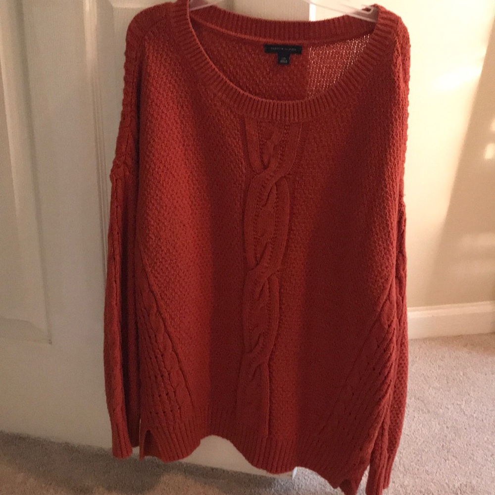 tommy hilfiger orange sweater